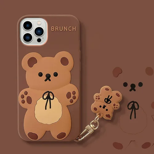 Miniatura 3 de Funda creativa 3D para iPhone 13 Pro de silicona suave con lindos animales de dibujos animados Kawaii para niñas, mujeres y adolescentes, funda