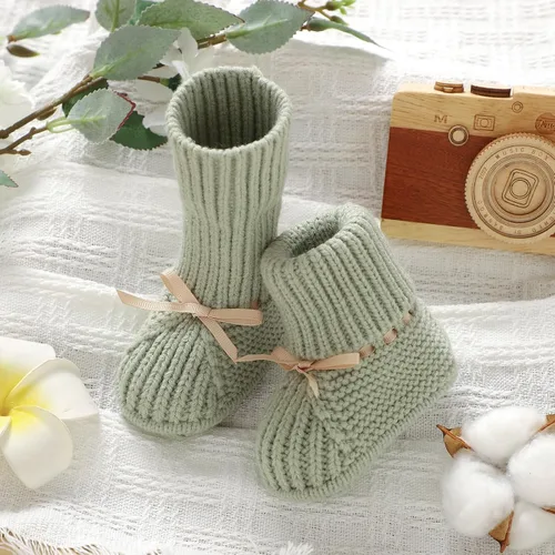 Miniatura 4 de mimixiong Botines para Bebé Recién Nacido Zapatos Calcetín Infantil Tejido a Mano Crochet para Niño y Niña Zapatos Cómodos