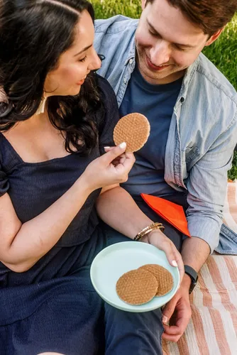 Miniatura 5 de 3Bros Stroopwafels, galletas de waffle holandesas rellenas de caramelo, envueltas individualmente, 10 unidades, exterior suave y tostado con relleno