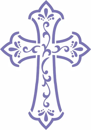 Plantilla de cruz cristiana, decorativa, ornamental, religiosa, familia, letreros artísticos (5 pulgadas de alto)