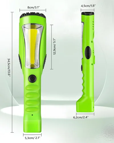Miniatura 9 de Luz de trabajo LED de 18W, luz LED COB de 2000 lm de 15 pies, luz de mano para debajo del capó con cable de 16 calibre SJTW, gancho giratorio