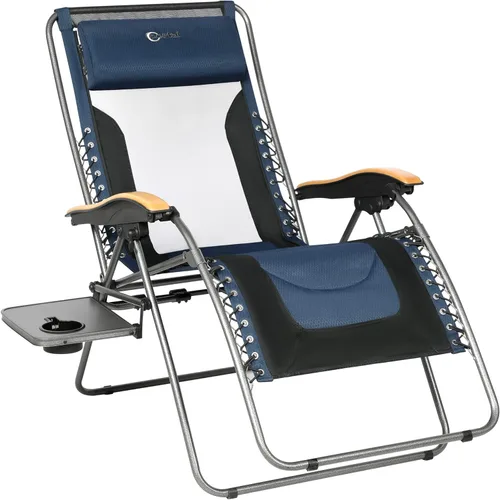 Miniatura 9 de Portal Silla portátil de gravedad cero, silla de descanso para exteriores, silla de gravedad cero de gran tamaño, silla plegable con almohadas