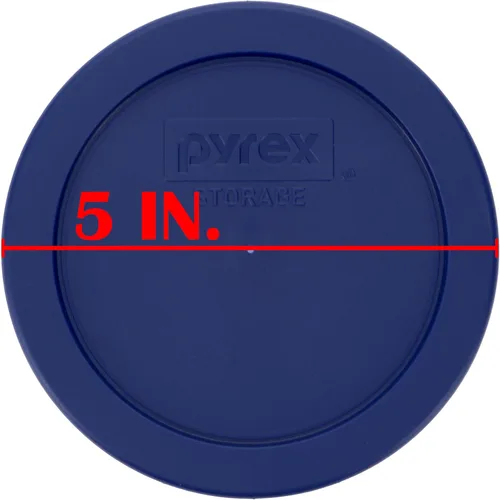 Miniatura 6 de Pyrex 7200-PC Tapas de Almacenamiento Redondas Azul Oscuro de 2 Tazas - Tapas Pyrex Originales Genuinas - Paquete de 2