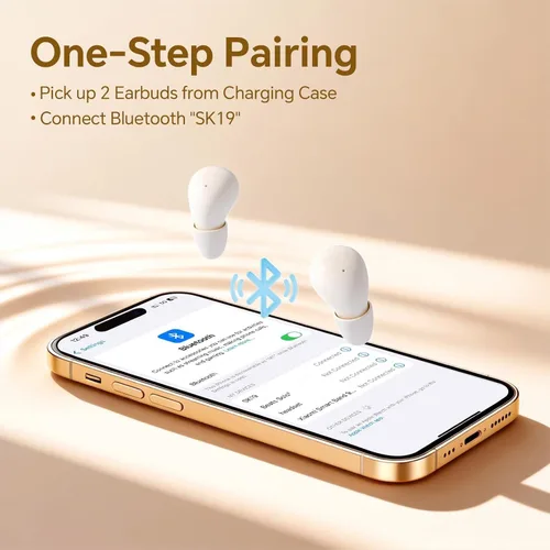Miniatura 3 de Auriculares invisibles con Bluetooth invisibles, de perfil bajo, micro pequeños, discretos, ocultos, para el trabajo, auriculares pequeños