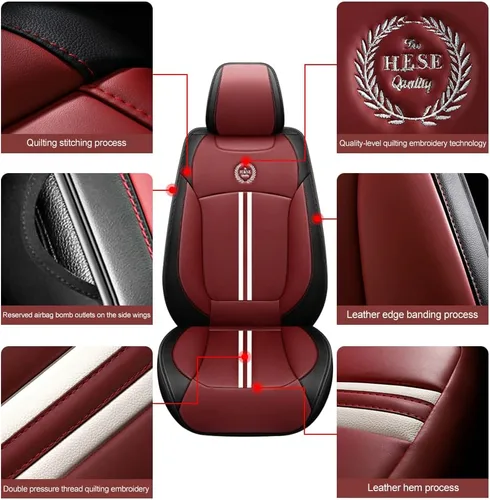 Miniatura 5 de Funda de asiento de automóvil compatible con LR2 transpirable e impermeable compatible con bolsa de aire compatible con asiento de automóvil