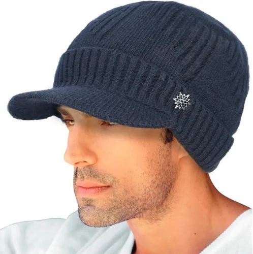 Miniatura 38 de Dahlia Gorro para hombre con visera - lana, sombrero de invierno con borde, forro polar