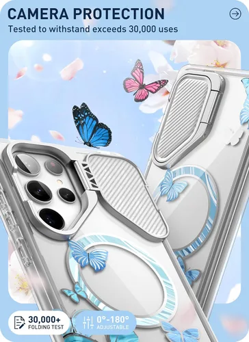 Miniatura 2 de i-Blason Cosmo - Funda para Samsung Galaxy S24 Ultra con soporte para cámara, [compatible con MagSafe] Elegante funda completa 360 con protector