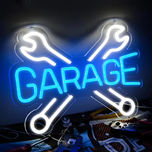 Miniatura 2 de ZYLD074 - Letrero de neón para garaje, tienda de autos, garaje, letrero de luz LED personalizado para decoración de pared, letrero de neón