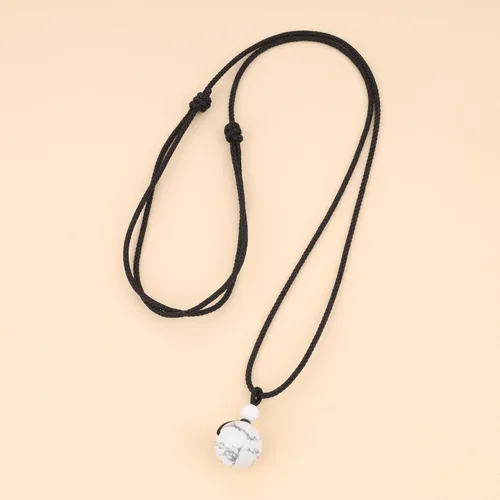 Miniatura 6 de COAI Collares con colgante de cuentas de piedra para parejas para él y ella, Piedra