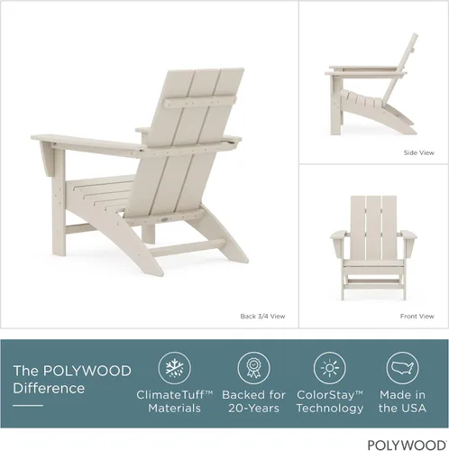 Miniatura 4 de Silla moderna tipo Adirondack. Adirondack de Polywood, Aruba. Arena