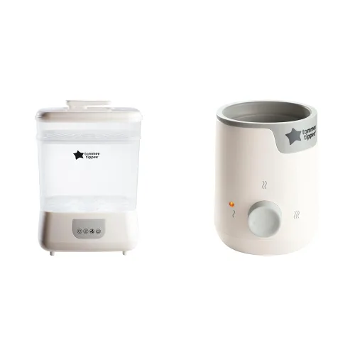 Tommee Tippee Steridryer - Esterilizador eléctrico de vapor y secadora para biberones y accesorios y calentador de biberones Easiwarm que calienta