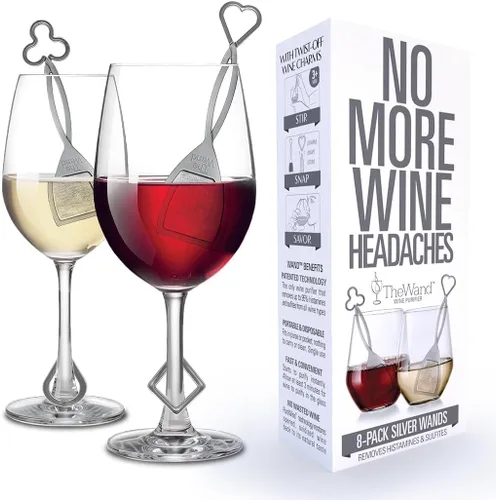 Miniatura 13 de PureWine The Wand Purificador de Vino - Filtros de vino tinto y blanco para histaminas y sulfitos, varitas eliminadoras de sulfitos, ayuda