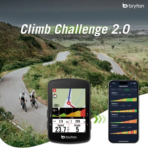Miniatura 2 de Bryton Rider S510 - Pantalla táctil LCD a color de 2.8 pulgadas con GPS para bicicleta/ciclismo, mapa fuera de línea, compatible con radar