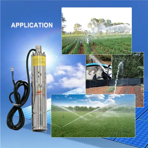 Miniatura 7 de Bomba de agua solar de 500 W CC 48 V, cabeza máxima de 393 pies, flujo de 7.9 GPM, bombas sumergibles solares de pozo profundo de 3 pulgadas