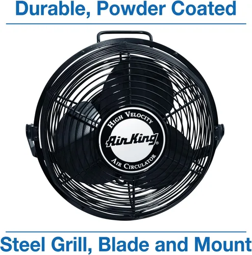 Miniatura 6 de Air King 9312 Ventilador de pared de acero con recubrimiento en polvo, negro