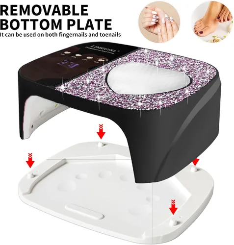 Miniatura 4 de Kit de lámpara de uñas UV LED LimeGirl para esmalte en gel profesional de curado rápido Luz secadora negra con 4 configuraciones de temporizador