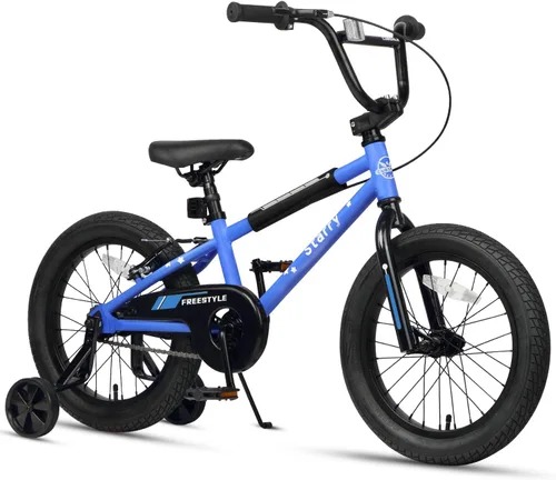 Miniatura 34 de cubsala Bicicleta para niños de 12, 14, 16, 18 pulgadas, estilo BMX, con ruedas de entrenamiento, freno para niños de 2 a 10 años, varios