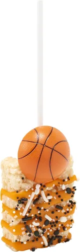 Miniatura 11 de DecoPac Anillos 3D de baloncesto, decoraciones para cupcakes, toppers para pasteles aptos para alimentos – Paquete de 24