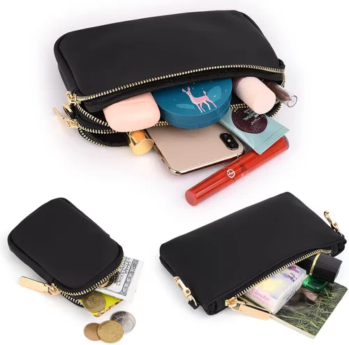 Miniatura 7 de UTO Pequeñas bolsas cruzadas para mujer, 3 en 1, diseño de moda, mini cangurera con correa