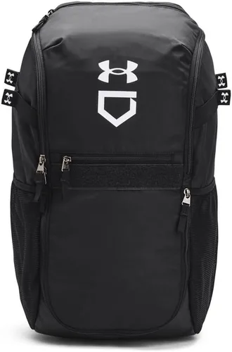 Miniatura 7 de Under Armour Mochila de béisbol para adulto unisex Utility con estampado, Tamaño único (412) Azul marino medianoche/ Oro metálico