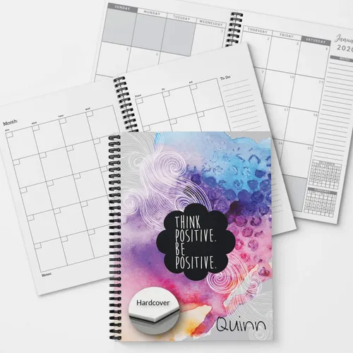 Miniatura 9 de Believe You Can - Planificador y organizador personalizado de tapa dura mensual y semanal, 1 año completo, enero-diciembre con fecha u opción sin