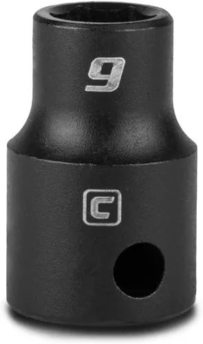 Miniatura 21 de Capri Tools Zócalo de impacto poco profundo de 0.236 in, accionamiento de 3/8 pulgadas, 6 puntos, métrico