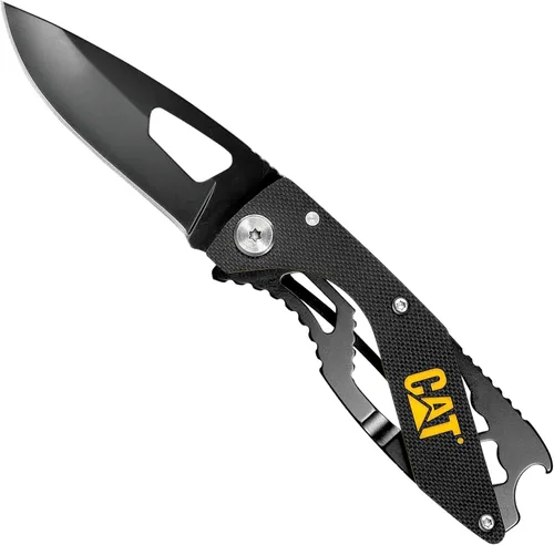 Miniatura 8 de CAT Cuchillo plegable de esqueleto, mango G10, hoja de acero inoxidable 3Cr13MoV, Liner-Lock, EDC cuchillo de campamento al aire libre