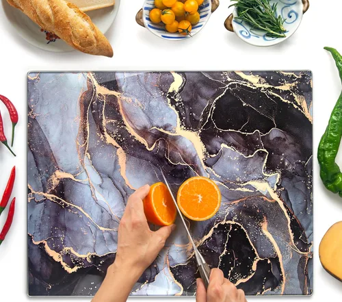 Miniatura 21 de Tabla de cortar de vidrio Kitchenville 16"x12": Protector de encimera de vidrio templado para cocina - Duradero - Resistente a los arañazos, a