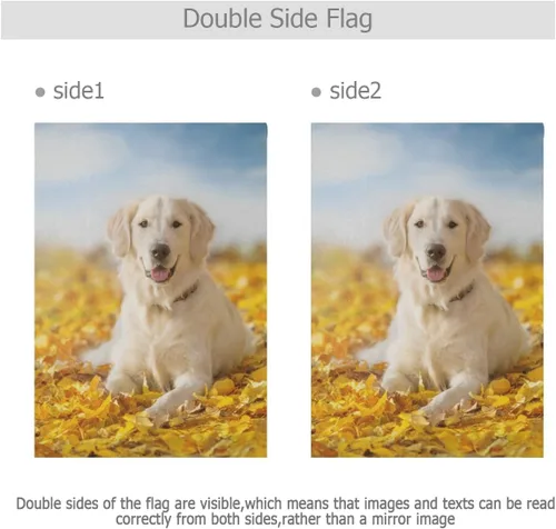 Miniatura 4 de Hokkien Bandera de jardín de perro Golden Retriever de otoño de doble cara de 12 x 18 pulgadas, banderas decorativas de jardín pequeñas, decoración