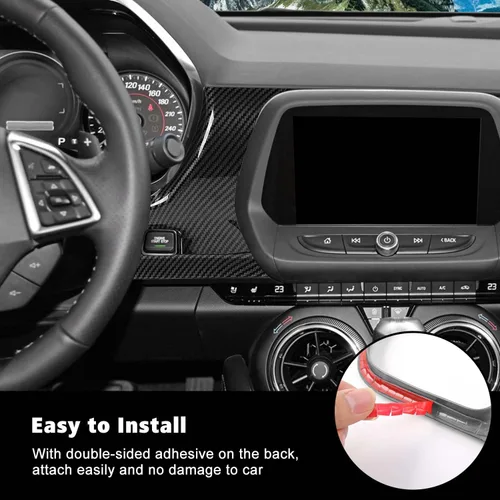 Miniatura 5 de RT-TCZ Kit de cubierta de panel de consola central, marco de medidor, accesorios de decoración interior para Chevrolet Camaro 2016-2022, grano