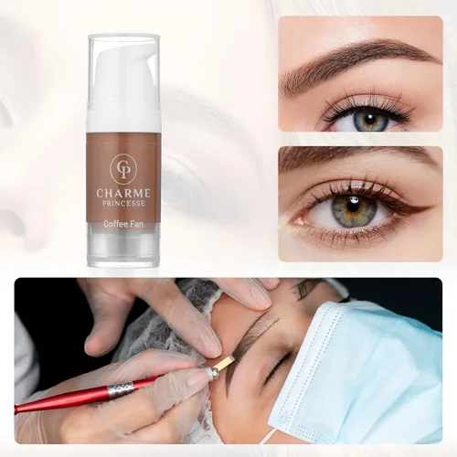 Miniatura 4 de Charme Princesse Pigmento Tinta Permanente Micropigmento Cosmético Pigmento Delineador de Ojos de Cejas Labios Cosmético Ventilador de Café Pigmento