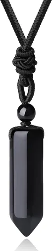 Miniatura 9 de XIANNVXI Collar de Cristal para Hombres y Mujeres con Cuerda Ajustable, Punto Hexagonal, Piedras de Cristal Curativas, Collares de Joyería