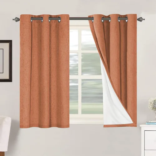 Miniatura 68 de H.VERSAILTEX Cortinas opacas de lino de 72 pulgadas de largo, 100% absolutamente opacas, con aislamiento térmico, con textura de lino, cortinas