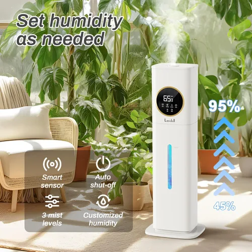 Miniatura 4 de Humidificador para habitación grande, humidificadores de 2.1 galones/8L para dormitorio y hogar con difusor de aceite esencial, humidificadores