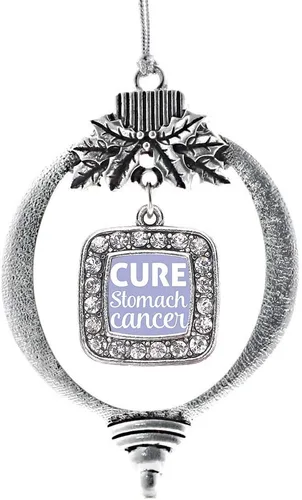 Miniatura 171 de Inspired Silver - Nana púrpura - Adorno de Navidad plateado - Adorno cuadrado para árbol de Navidad con circonita cúbica - Decoración colgante