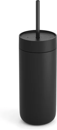 Miniatura 11 de Fellow Vaso frío Carter de 16 onzas, tapa con popote resistente a derrames, vaso aislado al vacío de acero inoxidable con interior de cerámica