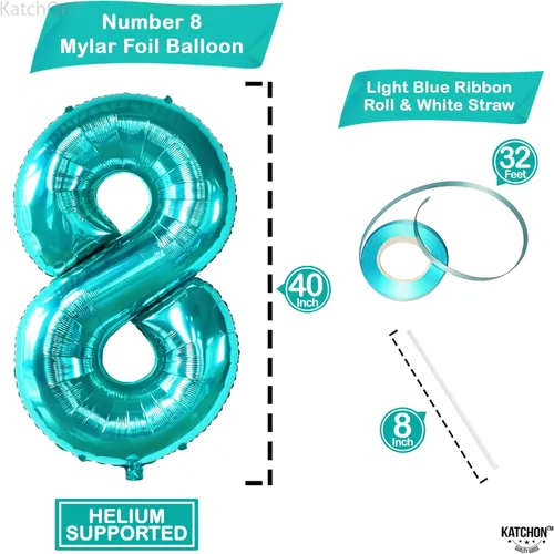 Miniatura 12 de KatchOn, Globo azul del número 1 para el primer cumpleaños, grande, 40 pulgadas, globo azul número 1 para primer cumpleaños, globo azul marino