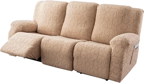 Miniatura 25 de Fundas para Sofá Reclinable Seccional Funda de Sofá para Sofá Reclinable de 3 Asientos, 5 Piezas Funda Elástica para Sofá de 3 Cojines Reclinable