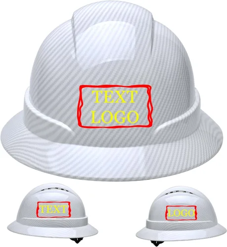 Miniatura 14 de Casco de seguridad personalizado para construcción Casco de trabajo de seguridad con suspensión de trinquete ajustable de ala completa con carcasa
