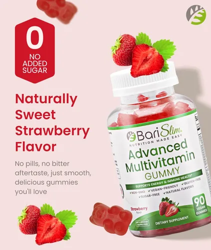 Miniatura 4 de BariSlim Gomitas multivitamínicas bariátricas avanzadas, vitaminas bariátricas especialmente formuladas para pacientes después de una cirugía