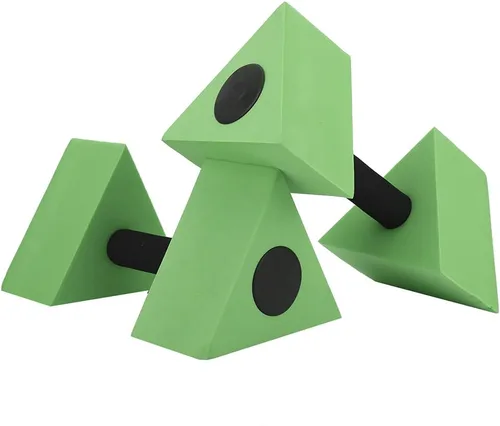 Miniatura 4 de Juego de mancuernas de agua para piscina, equipo aeróbico acuático, mancuernas triangulares, pesas de peso de agua EVA, para adultos y niños,