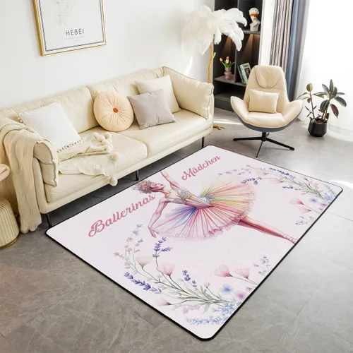 Miniatura 10 de Alfombra retro floral bohemia para sala de estar, alfombra de área de 5 x 7 pies para niños, pintura al óleo y flores, alfombra decorativa