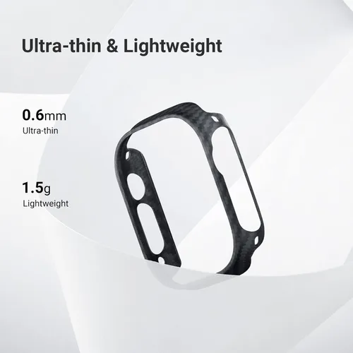 Miniatura 4 de PITAKA Funda para Apple Watch Ultra 3/2/1, Funda Exquisita Minimalista y Delgada para Apple Watch Ultra de 49 mm - Hecha de Fibra de Aramida