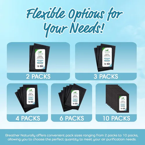 Miniatura 5 de Breathe Naturally - Filtro de carbono HEPA Hapf600 para purificadores de aire Holmes - Filtros de filtro de aire de carbono de alta eficiencia