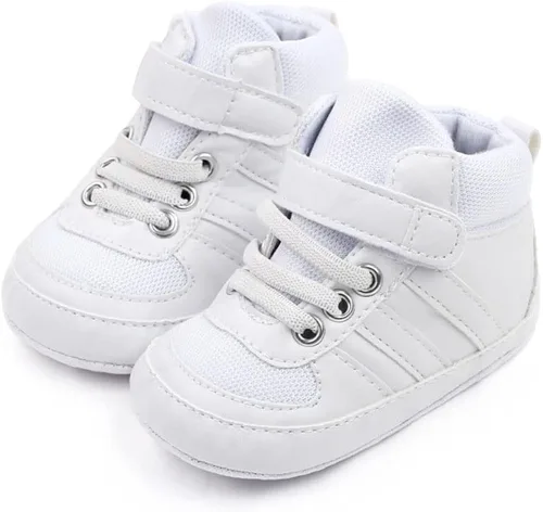 Miniatura 4 de Sekantrol Zapatos de cuna para recién nacidos y niñas, para primer andador, suela de goma suave, zapatos de moda para bebés, mocasines de vestir