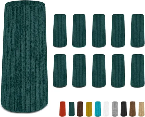 Miniatura 25 de 16 Piezas Protectores de Calcetines para Patas de Silla Premium Color Verde Aguamarina para Suelos de Madera Dura - No se Caen Fácilmente - Muy