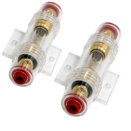 ZOOKOTO Bloque de soporte de fusible AGU en línea de 80 amperios para cable de calibre 4/8/10 con fusible de tubo 80A