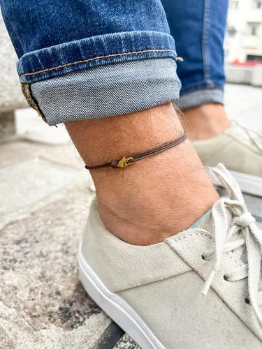 Miniatura 8 de Made by Nami Surfer Anklet with Snap Hook Clasp Waterproof & Adjustable Thin String Ankle Bracelets for Women and Men Handmade Jewelry for Beach and