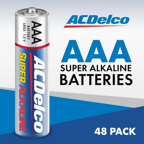 Miniatura 2 de ACDelco 48 pilas AAA, batería súper alcalina de máxima potencia, 10 años de vida útil, embalaje resellable