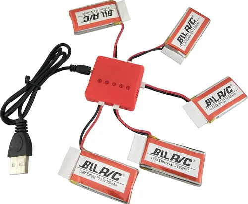 Miniatura 2 de sea jump 3.7v 600mah 25c Lipo batería 5PCS con X5 cargador para UDI U45 Syma X5 X5c X5C-1 X5SW X5SC X5SC-1 SS40 FQ36 T32 T5W H42 Cx-30W Cx-31